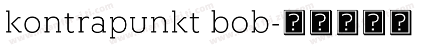 kontrapunkt bob字体转换